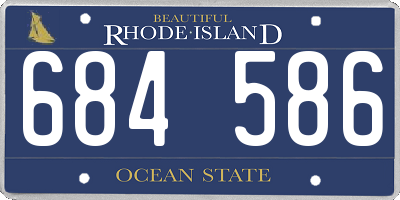 RI license plate 684586