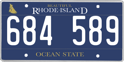 RI license plate 684589