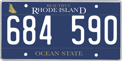 RI license plate 684590
