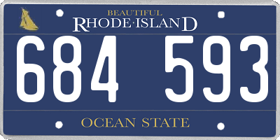 RI license plate 684593