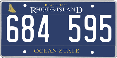 RI license plate 684595