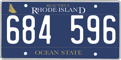 RI license plate 684596
