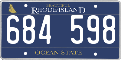 RI license plate 684598