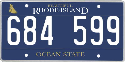 RI license plate 684599