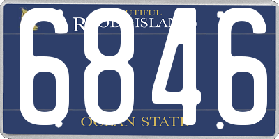 RI license plate 6846