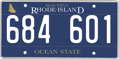 RI license plate 684601