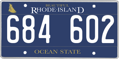 RI license plate 684602