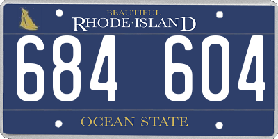 RI license plate 684604