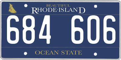 RI license plate 684606