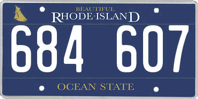 RI license plate 684607