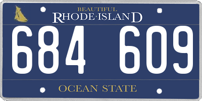RI license plate 684609
