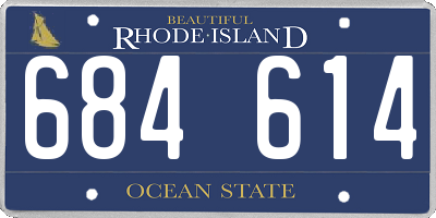 RI license plate 684614