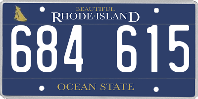 RI license plate 684615