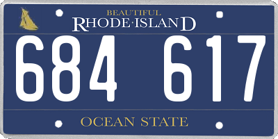 RI license plate 684617