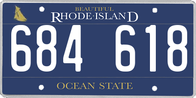 RI license plate 684618