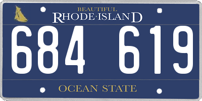 RI license plate 684619