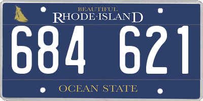RI license plate 684621