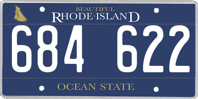 RI license plate 684622