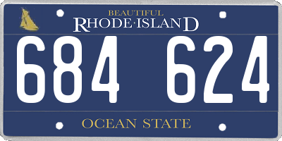 RI license plate 684624