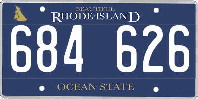 RI license plate 684626