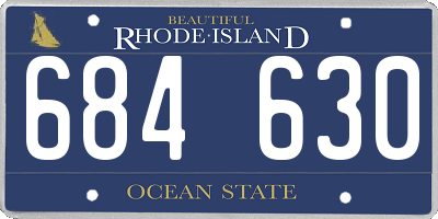RI license plate 684630