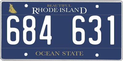 RI license plate 684631