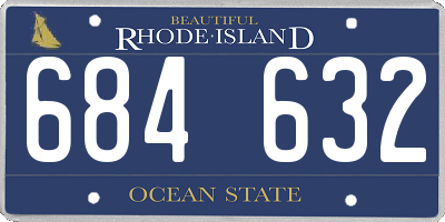 RI license plate 684632