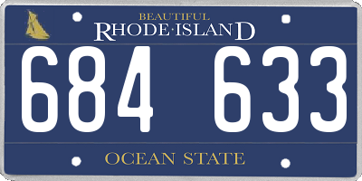 RI license plate 684633