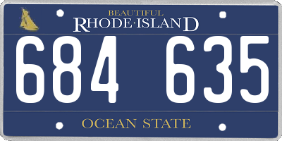 RI license plate 684635