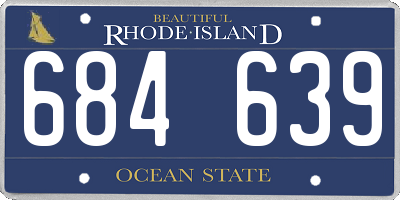 RI license plate 684639