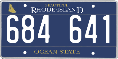 RI license plate 684641