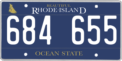 RI license plate 684655