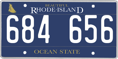 RI license plate 684656
