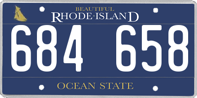 RI license plate 684658