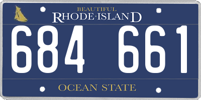 RI license plate 684661