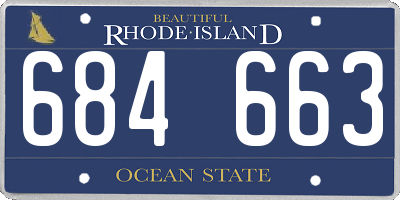 RI license plate 684663