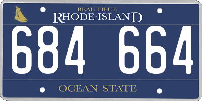RI license plate 684664
