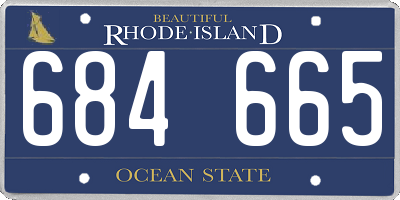RI license plate 684665