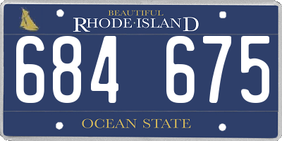 RI license plate 684675