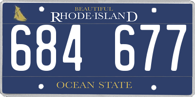 RI license plate 684677