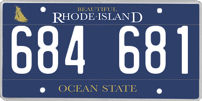 RI license plate 684681
