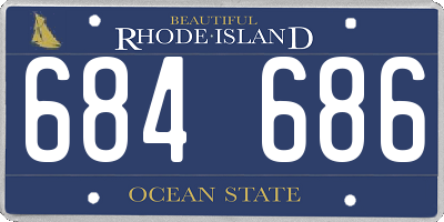 RI license plate 684686