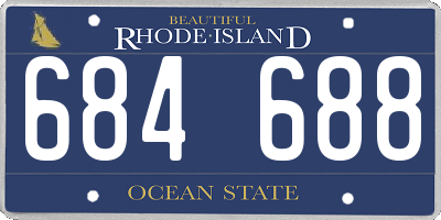 RI license plate 684688