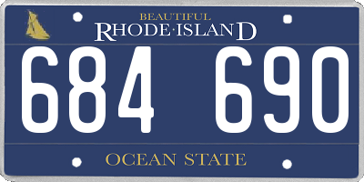 RI license plate 684690