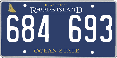 RI license plate 684693