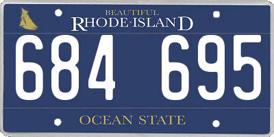 RI license plate 684695
