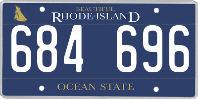 RI license plate 684696