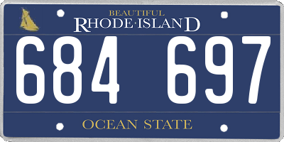 RI license plate 684697
