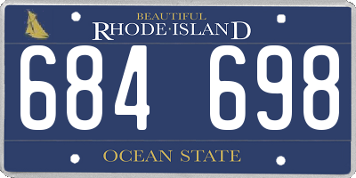 RI license plate 684698