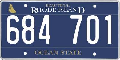 RI license plate 684701